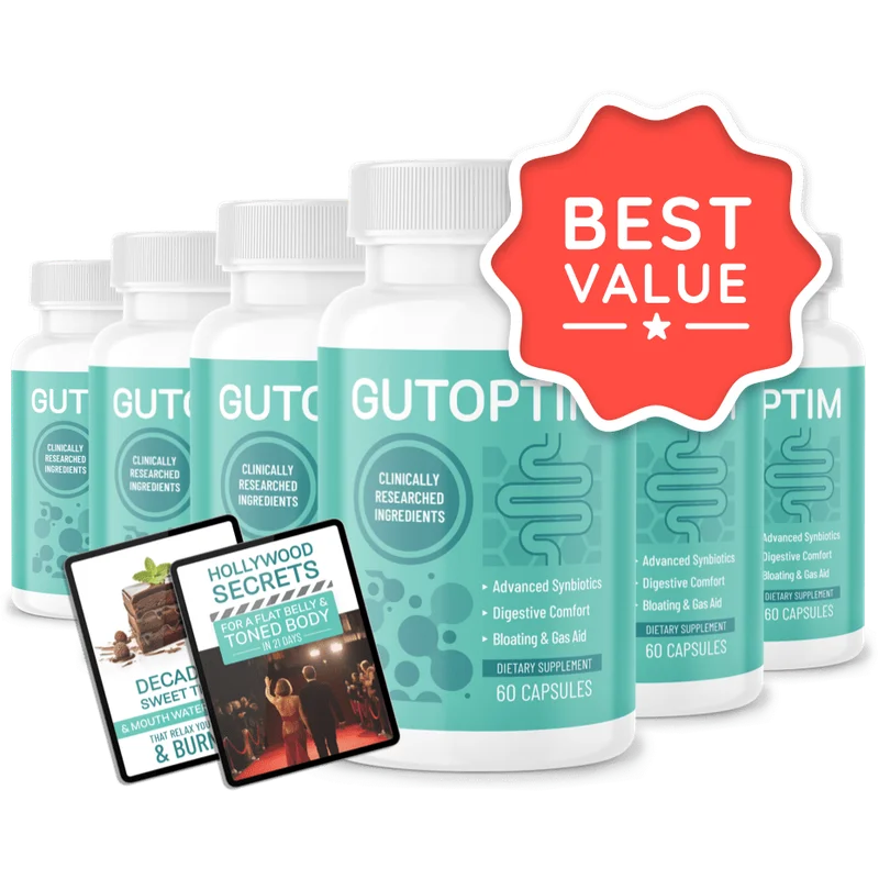 GutOptim Longevity & Vitality Support — 6 Bottle / 180 Day Pack